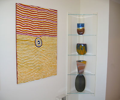corner glass shelves